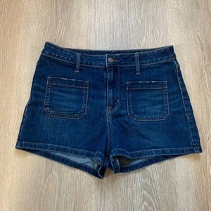 DARK DENIM SHORTS